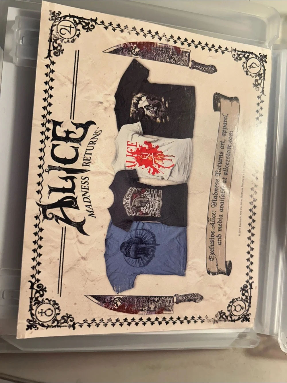 Sony PS3 Alice: Madness Returns - Black & Blue Cover